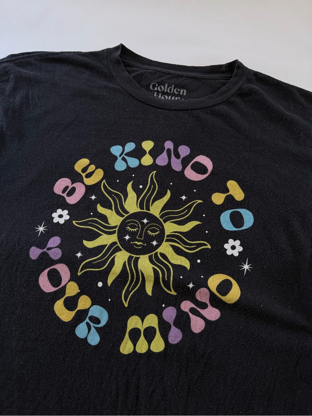 Women’s Black 'Be Kind To Your Mind' Graphic Tee - Picture 2 of 4
